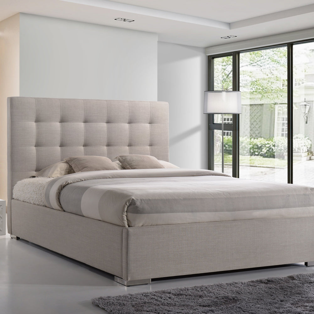 Time Living Bed Frame Double 135cm / Sand Nevada Fabric Bed Frame