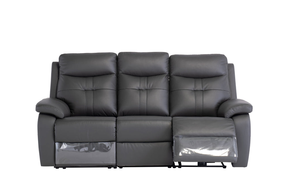 Earth Collection Reclining Sofas Novona Leather Electric Reclining 3 Seater Sofa