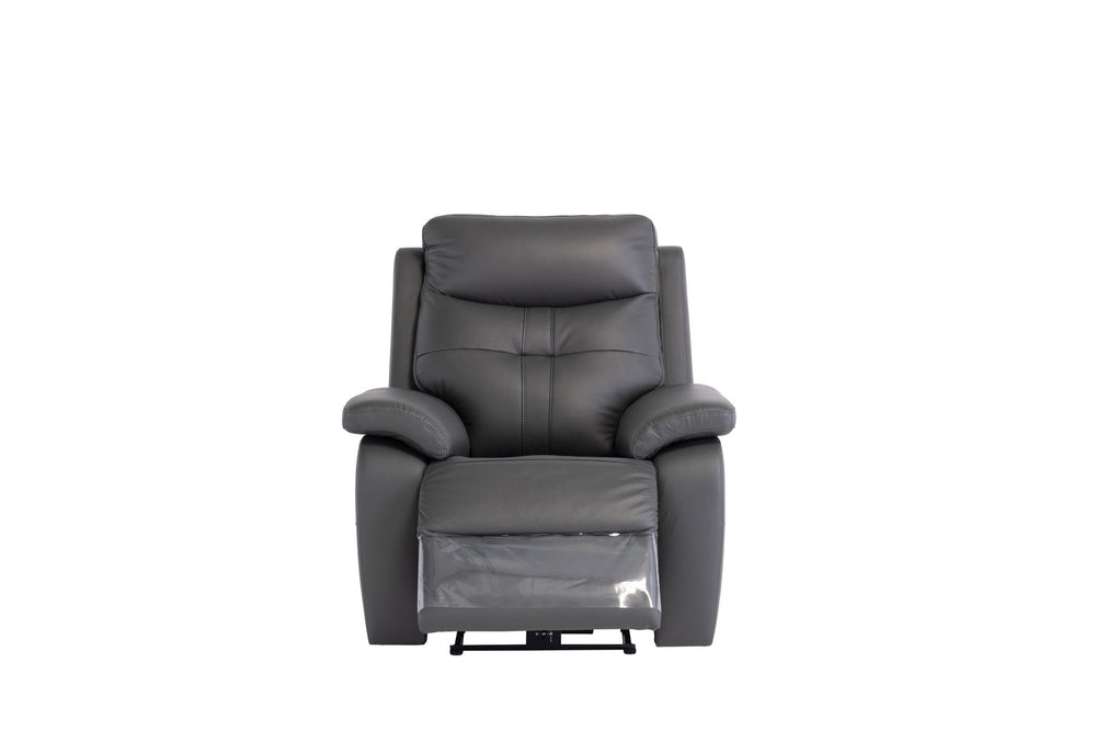 Earth Collection Recliners Charcoal Novona Leather Electric Reclining Chair