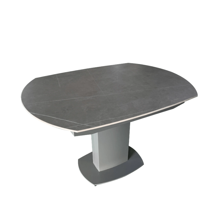 Torelli Dining Table DefaultTitle Olivia Matt Ceramic Swivel Ext Dining Table Grey 119 to 178cm