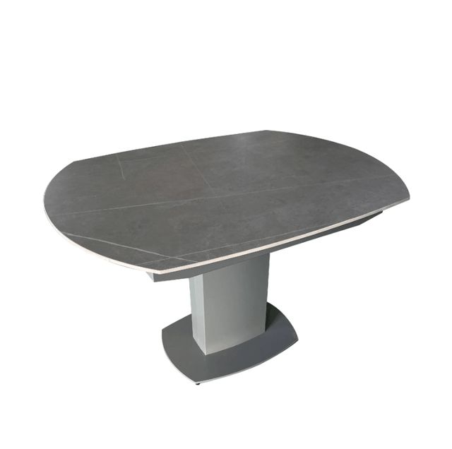 Torelli Dining Table DefaultTitle Olivia Matt Ceramic Swivel Ext Dining Table Grey 119 to 178cm