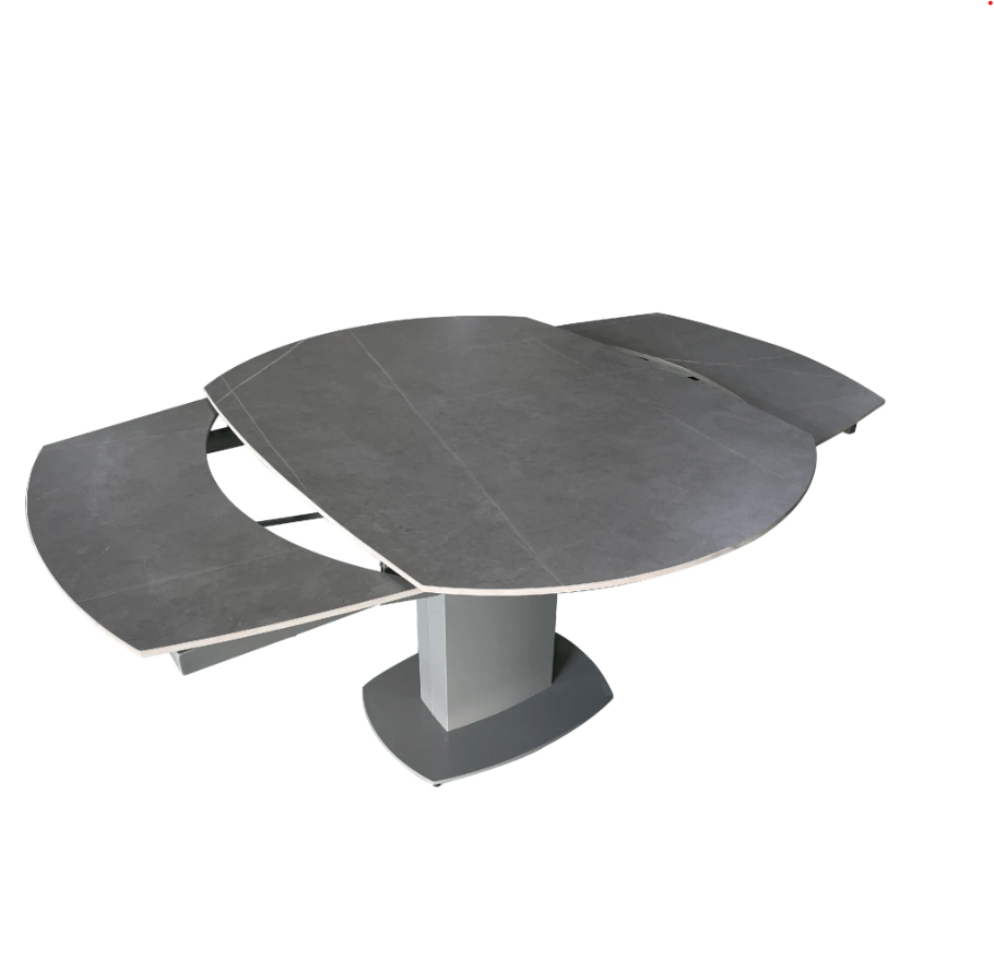 Torelli Dining Table DefaultTitle Olivia Matt Ceramic Swivel Ext Dining Table Grey 119 to 178cm