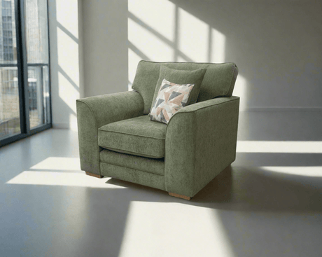 Lebus Armchair Hunter Green / Oak Oscar Armchair