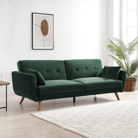 Kyoto Sofa Bottle Green Velvet Oslo Sofa Bed