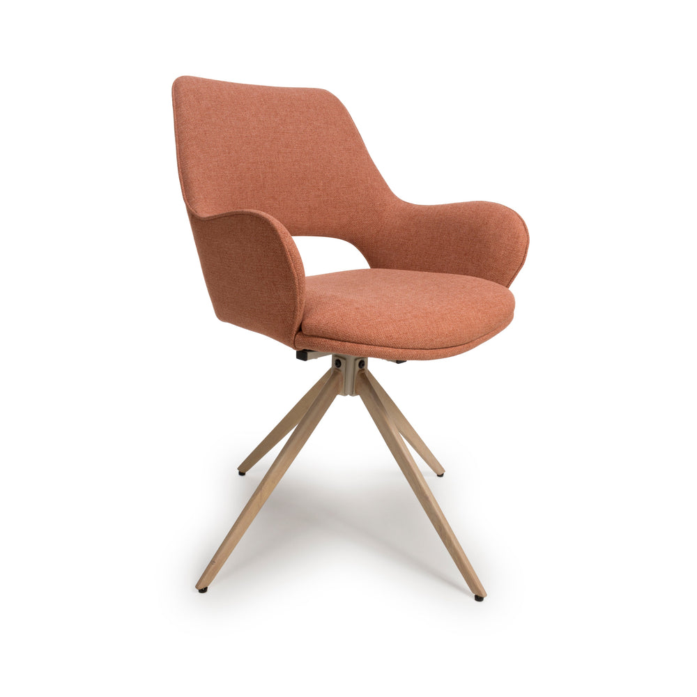 Furniture Link Dining Chair Perth Easy Clean Brick Fabric Swivel Chair (Sold in Pairs)