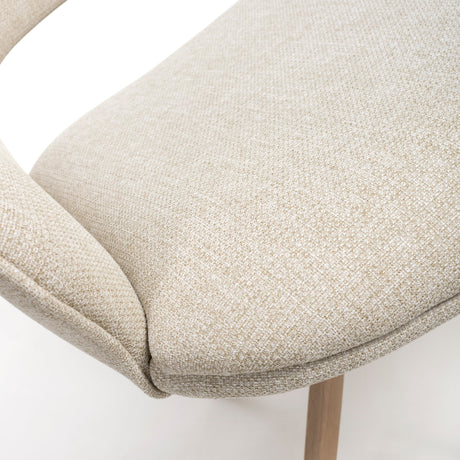 Furniture Link Dining Chair Perth Easy Clean Natural Fabric Swivel Chair (Sold in Pairs)