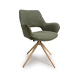 Furniture Link Dining Chair Perth Easy Clean Sage Fabric Swivel Chair (Sold in Pairs)