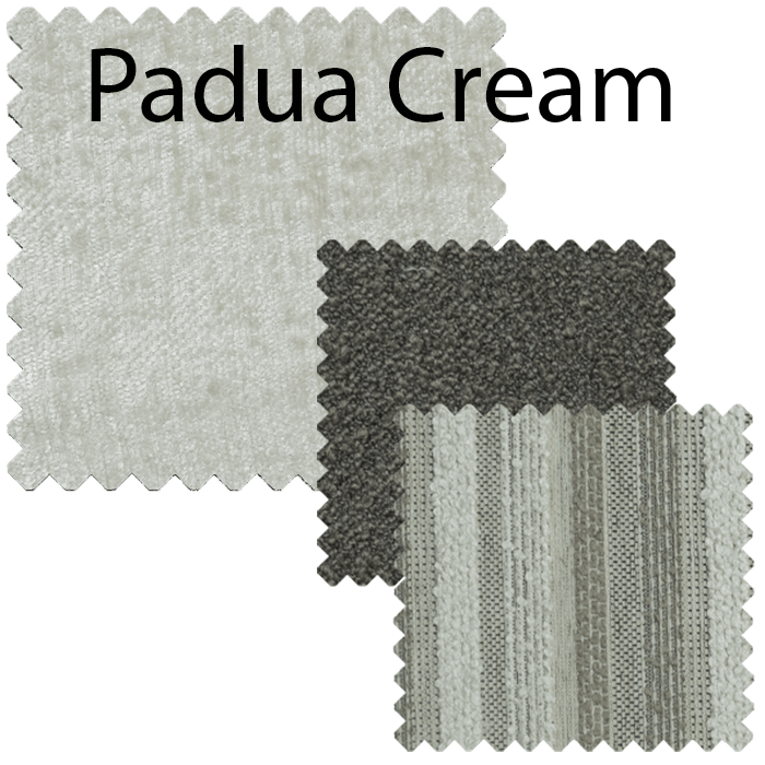 Lebus Sofa Cream / Oak Petra 3 Seater Sofa