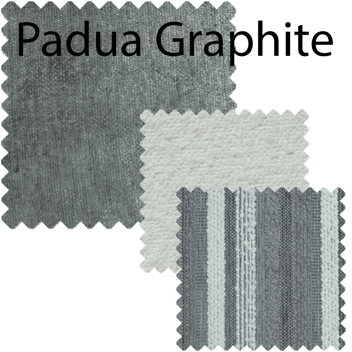 Lebus Sofa Graphite / Oak Petra 3 Seater Sofa