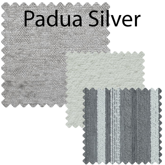 Lebus Sofa Silver / Oak Petra 3 Seater Sofa