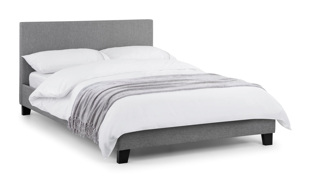 Julian Bowen Bed Rialto 135cm Double Bed - Light Grey