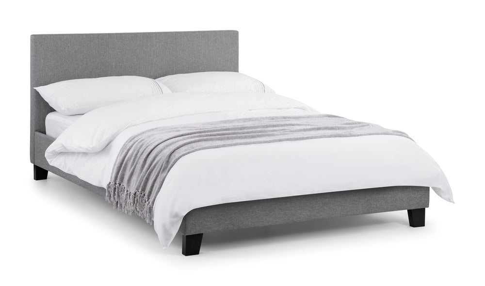 Julian Bowen Bed Rialto 150cm King Bed - Light Grey