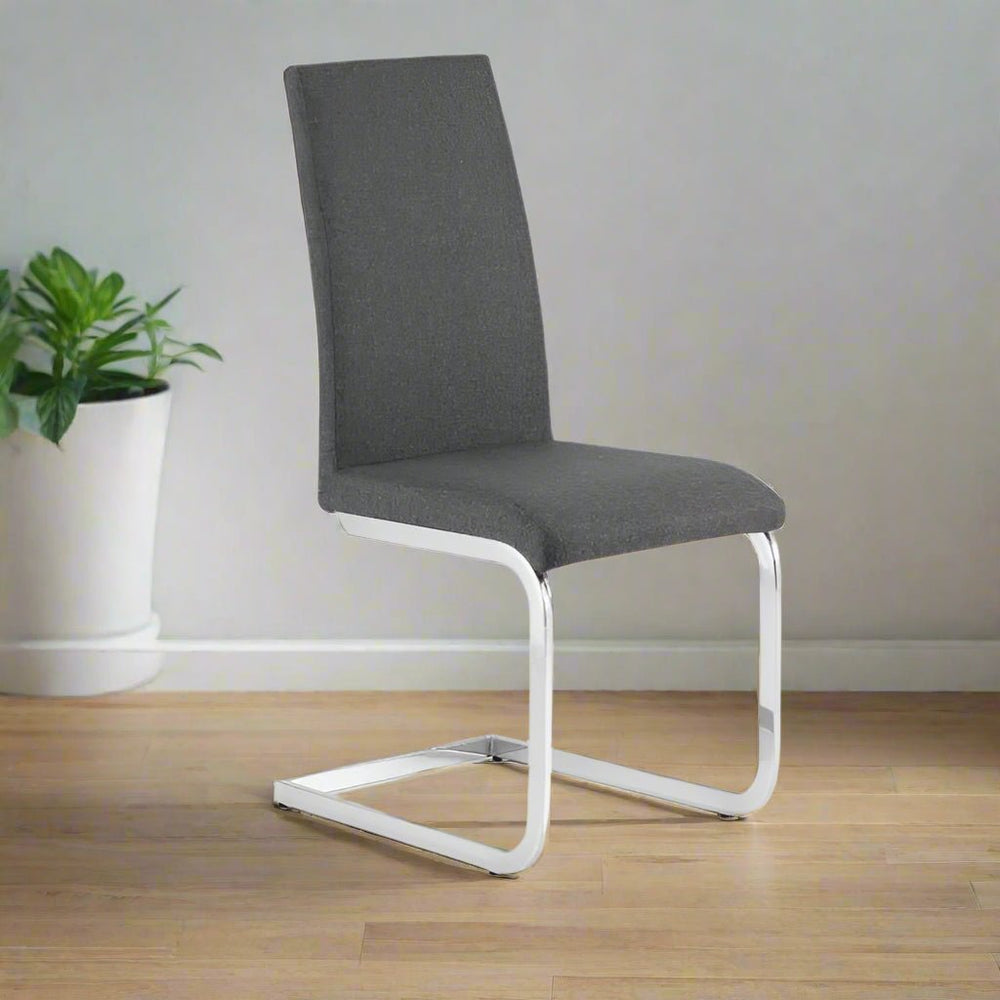 Julian Bowen Dining Chairs Roma Cantilever Dining Chairs Slate Grey - Sold in pairs