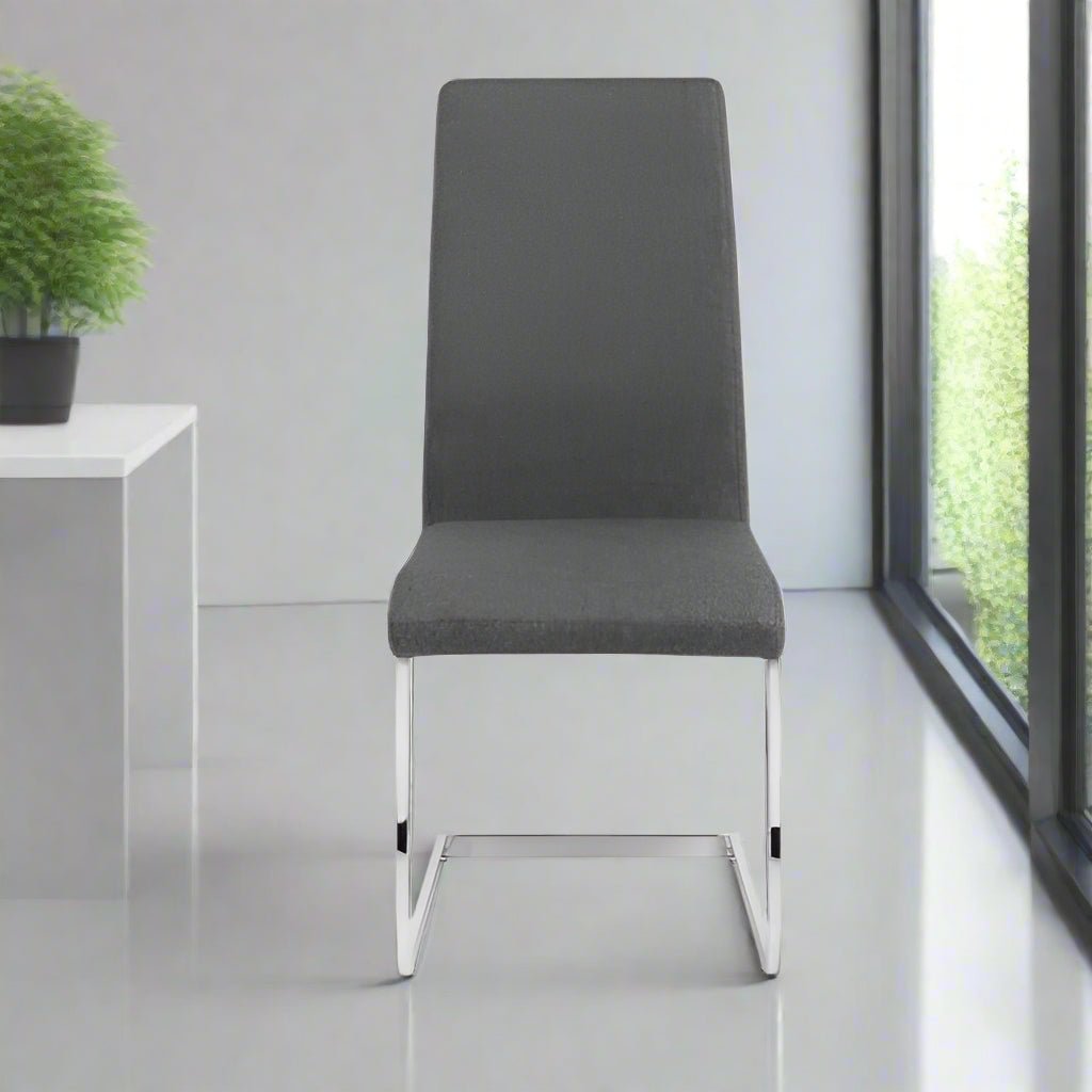 Julian Bowen Dining Chairs Roma Cantilever Dining Chairs Slate Grey - Sold in pairs