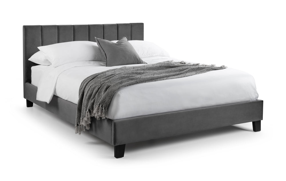 Julian Bowen Bed Rosa 150cm King Bed - Grey