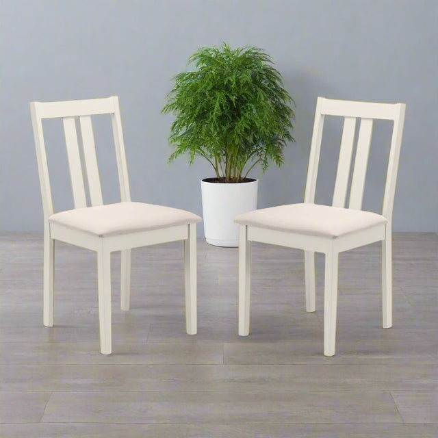 Julian Bowen Dining Chairs Rufford Ivory Chairs - Sold in pairs
