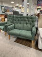 Your Home Clearance 2 Seater Sofa Shackeltons Kendal Green Fabric 2 Seater Sofa