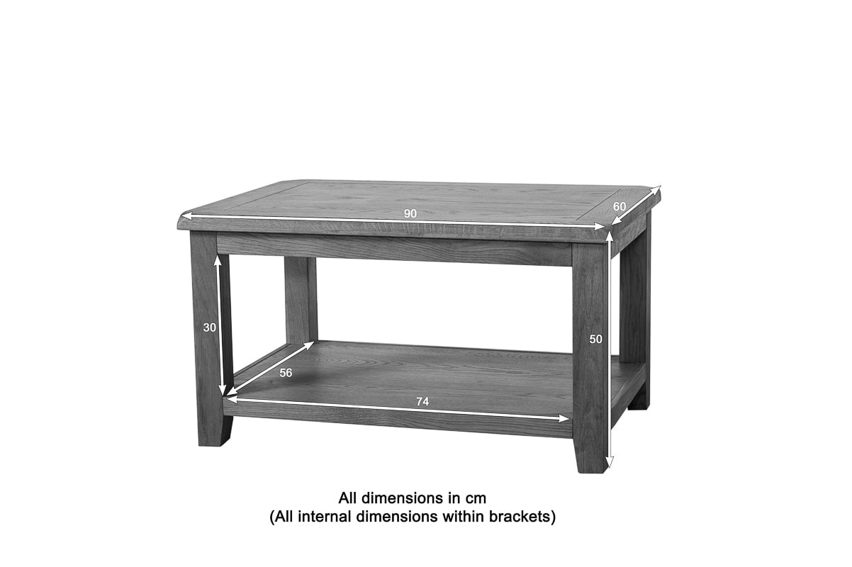 Your Home Style Coffee Table Shrewton Standard Coffee Table with Shelf