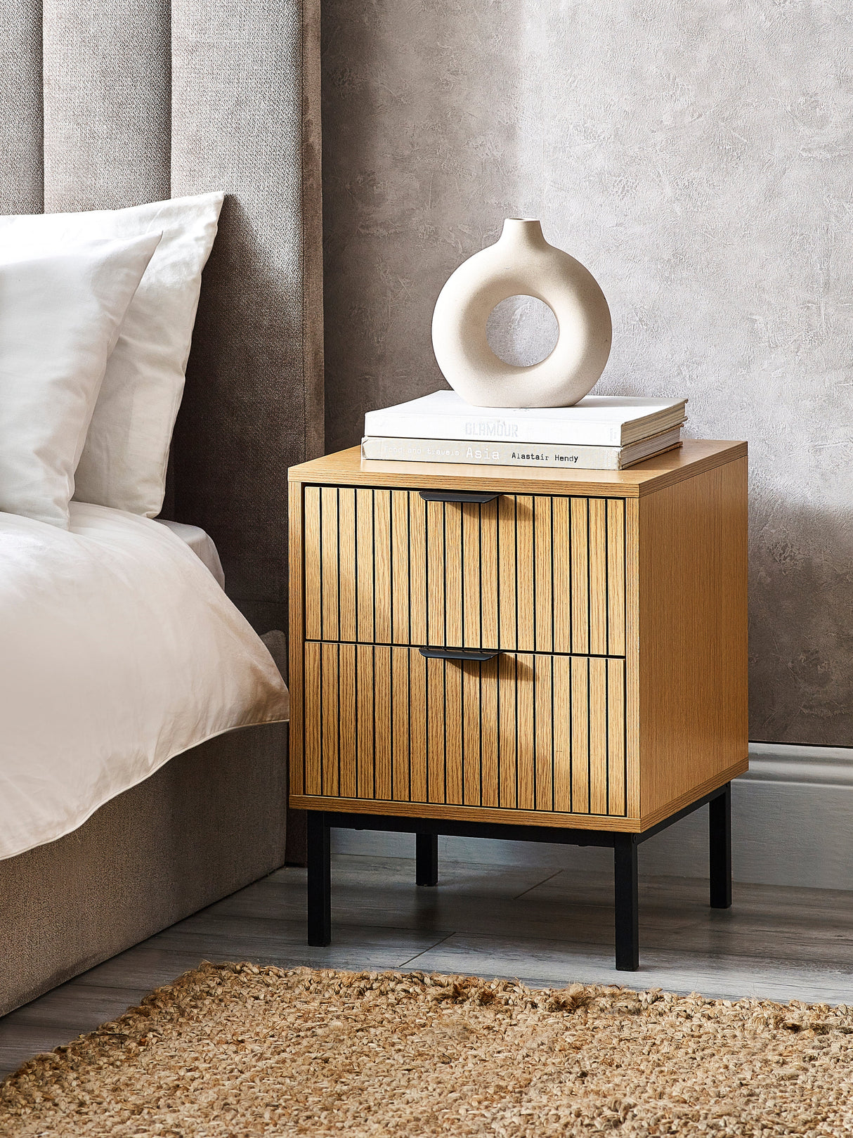 Julian Bowen Bedside Sia 2 Drawer Bedside