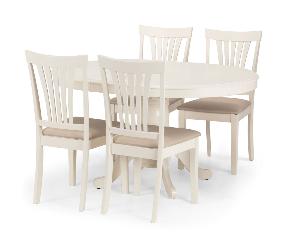 Julian Bowen Dining Chairs Stanmore Ivory Chairs - Sold in pairs