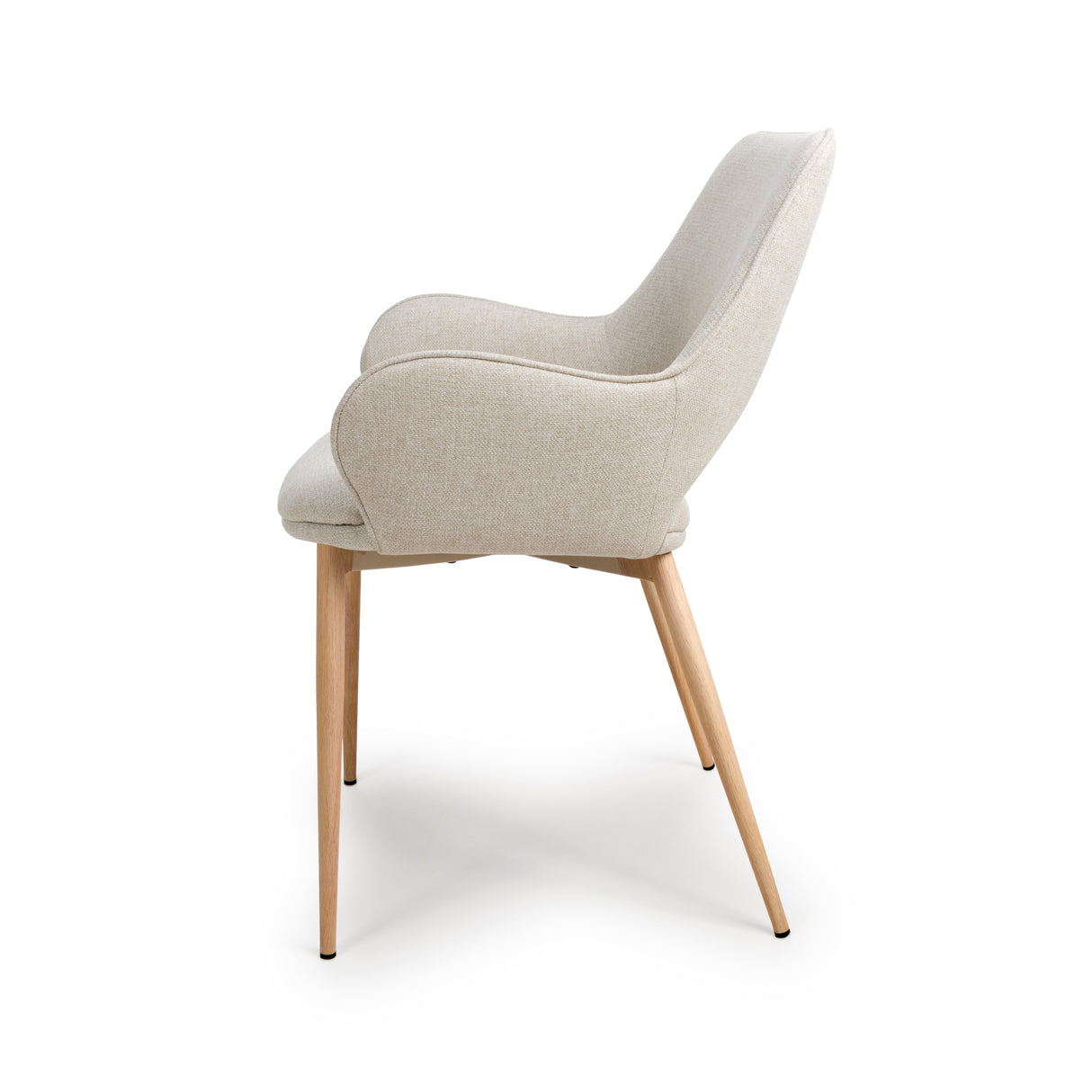 Furniture Link Dining Chair Sydney Easy Clean Natural Fabric Chair (Sold in Pairs)