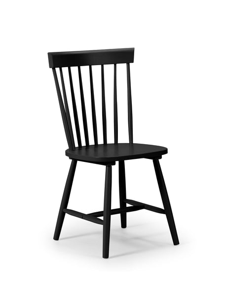 Julian Bowen Dining Chairs Torino Black Chairs - Sold in fours