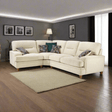 Lebus Corner Sofa Ivory / Oak Trieste Left Hand Facing Corner Sofa