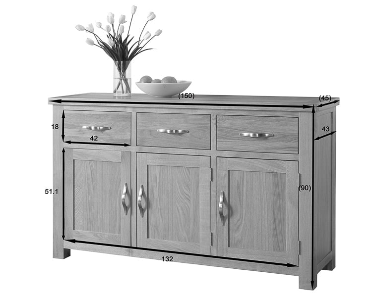 Your Home Style Sideboard Valeswood 3 Door Sideboard