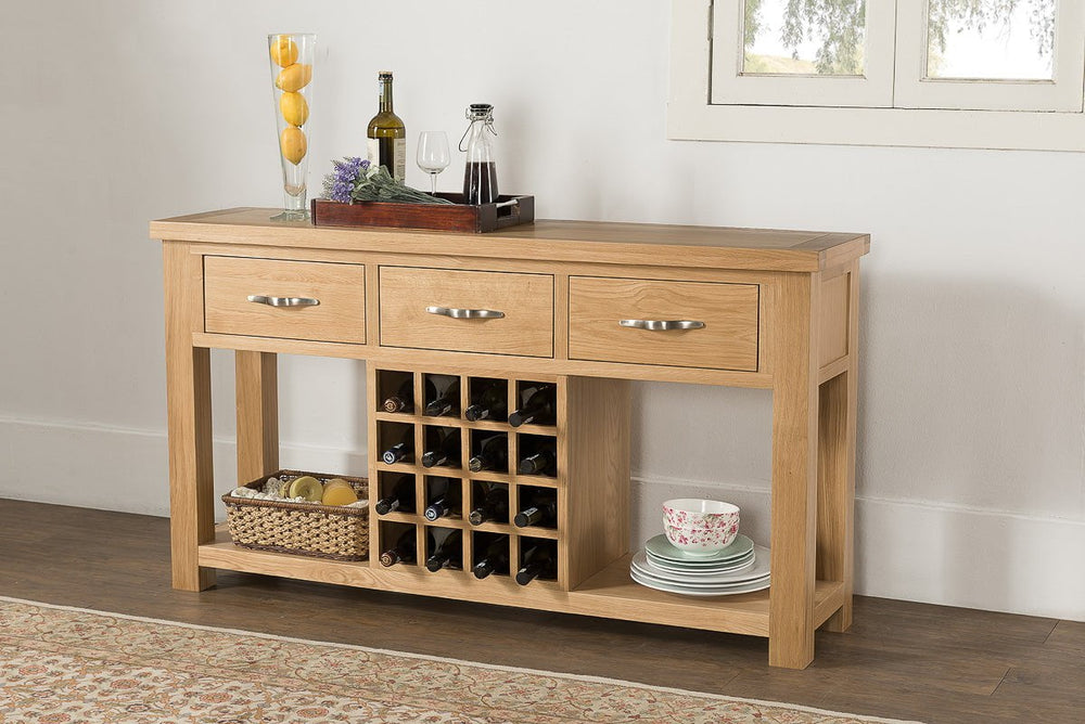Your Home Style Sideboard Valeswood Open Sideboard with Wine Rack