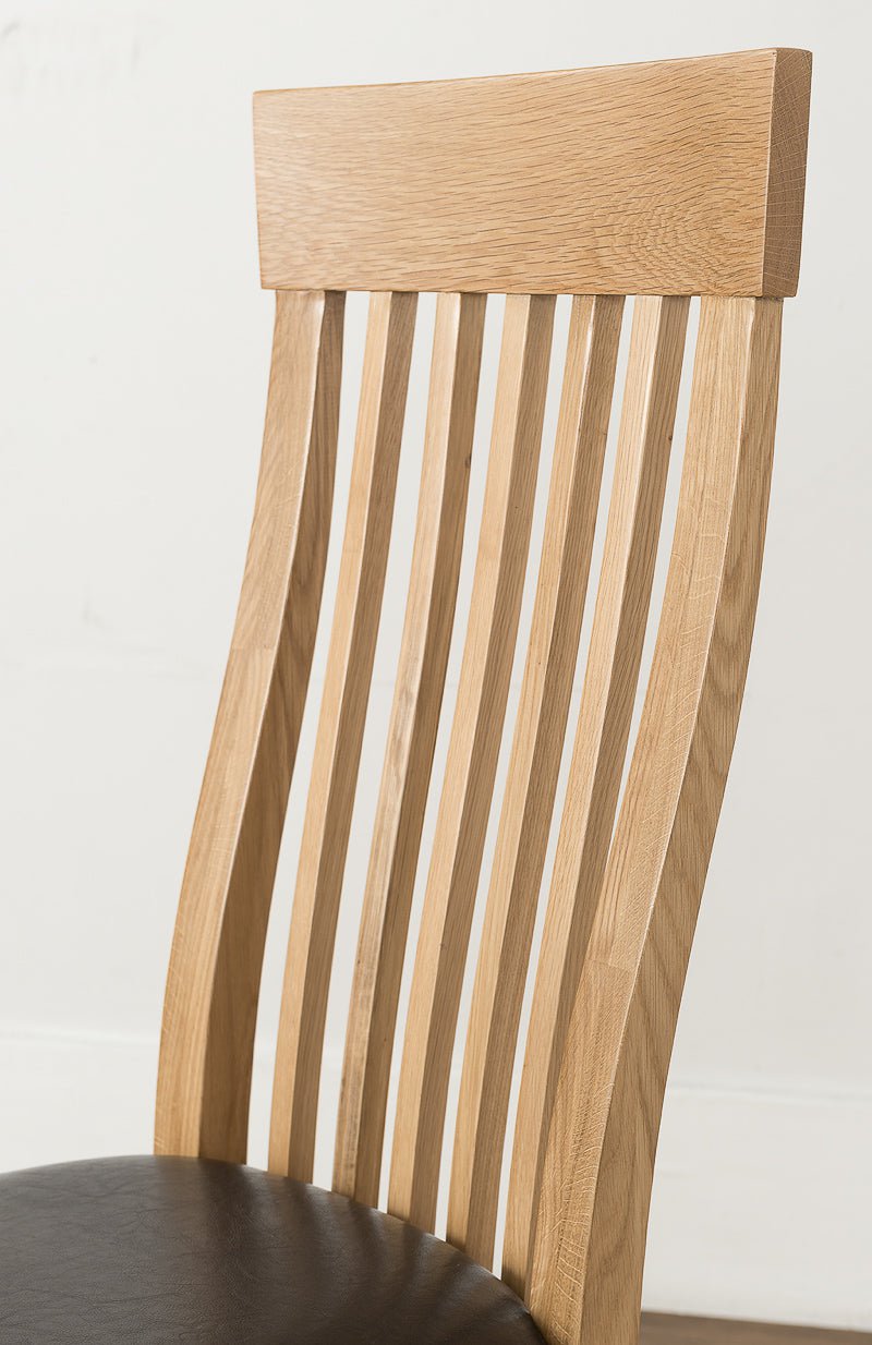 Your Home Style Dining Chairs Valeswood Pair of Valeswood Chairs - PU Seat Pad