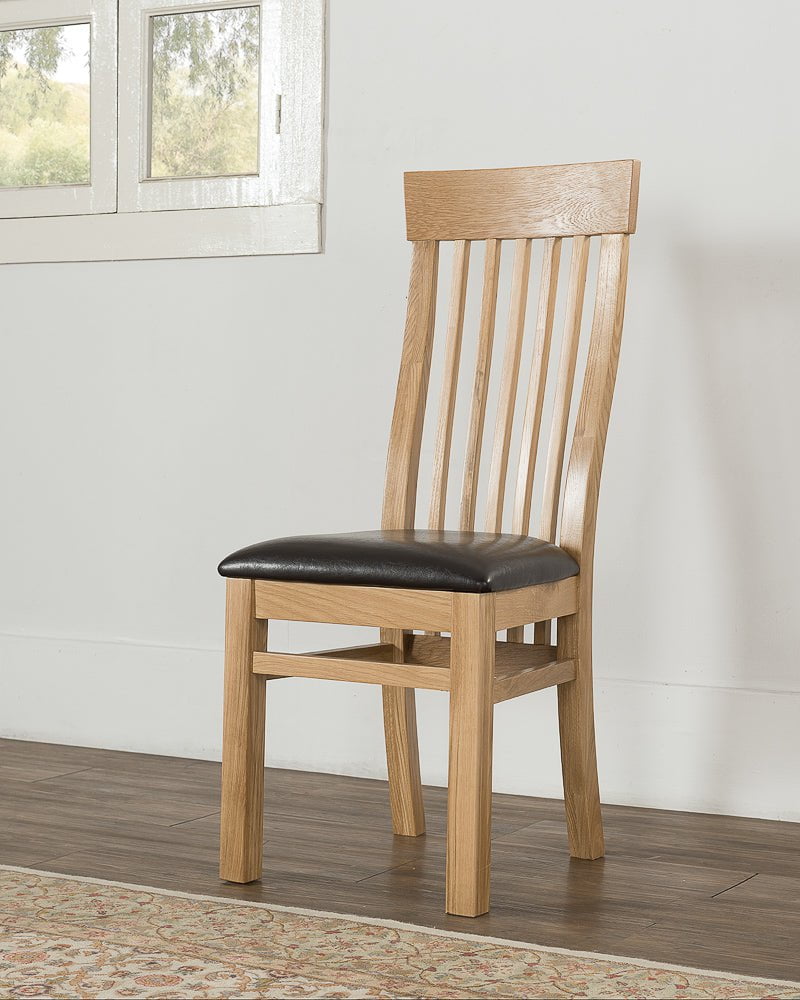 Your Home Style Dining Chairs Valeswood Pair of Valeswood Chairs - PU Seat Pad