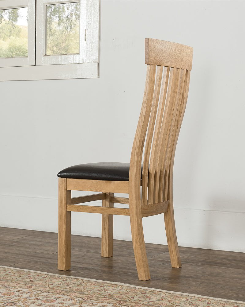 Your Home Style Dining Chairs Valeswood Pair of Valeswood Chairs - PU Seat Pad