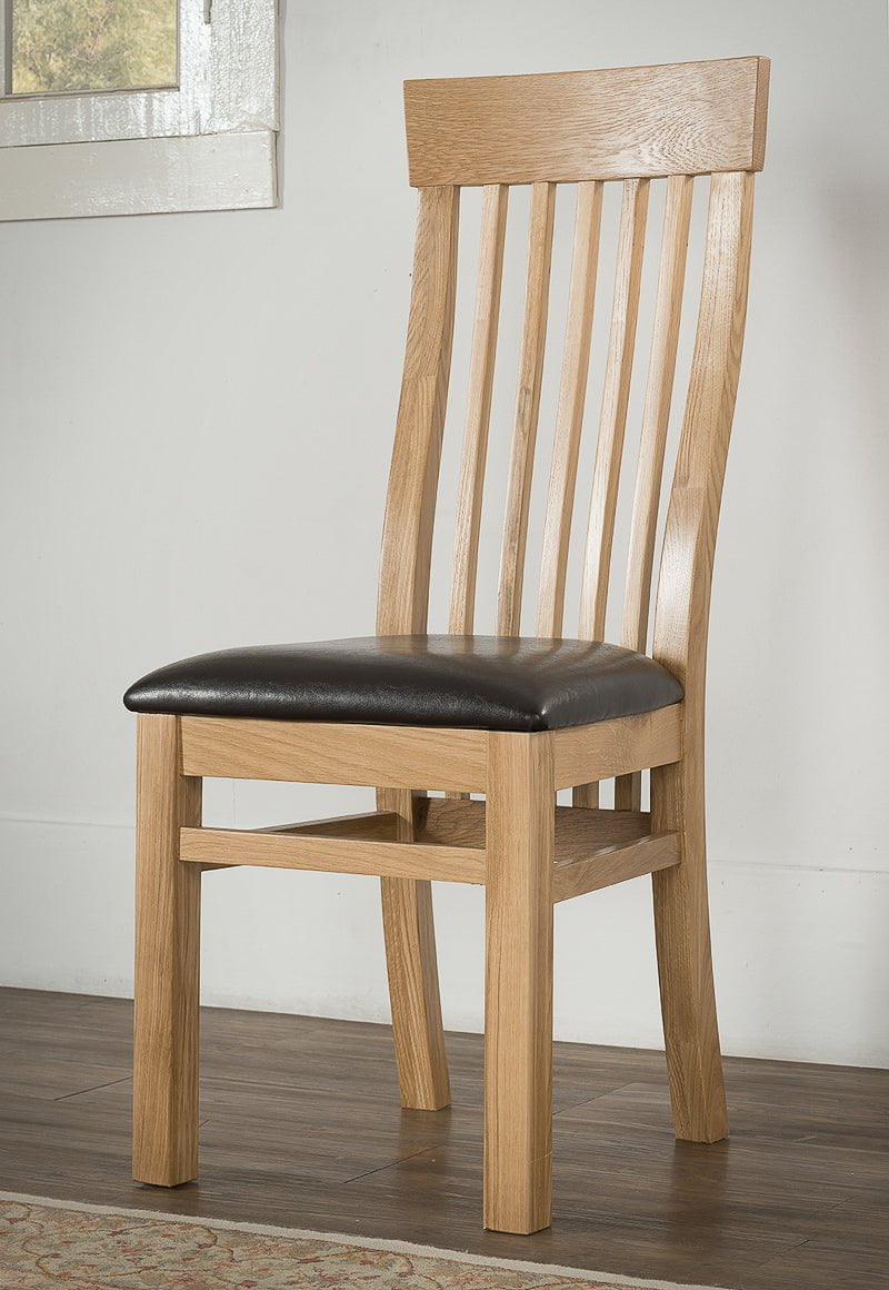 Your Home Style Dining Chairs Valeswood Pair of Valeswood Chairs - PU Seat Pad