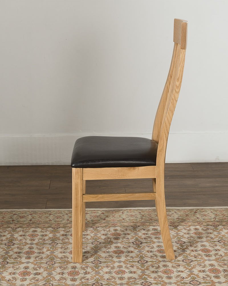 Your Home Style Dining Chairs Valeswood Pair of Valeswood Chairs - PU Seat Pad