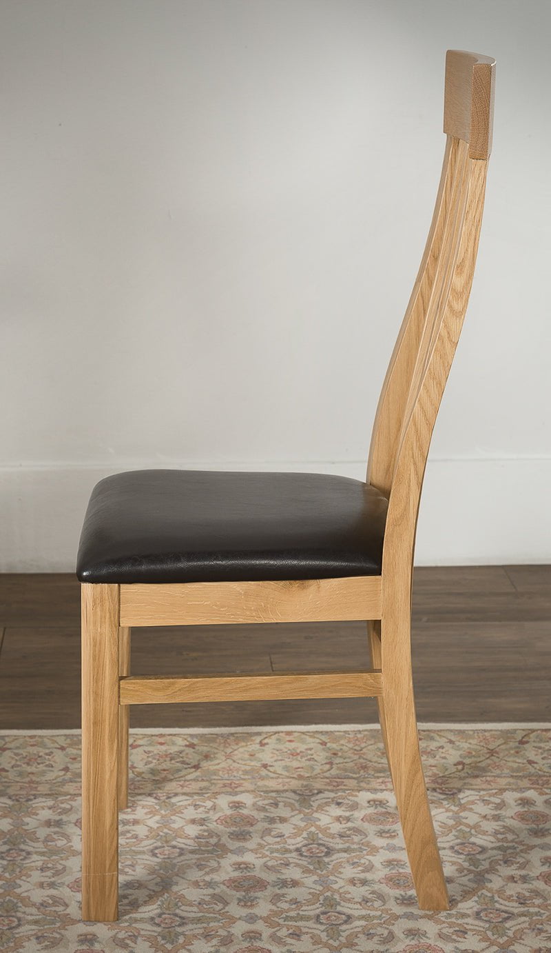 Your Home Style Dining Chairs Valeswood Pair of Valeswood Chairs - PU Seat Pad