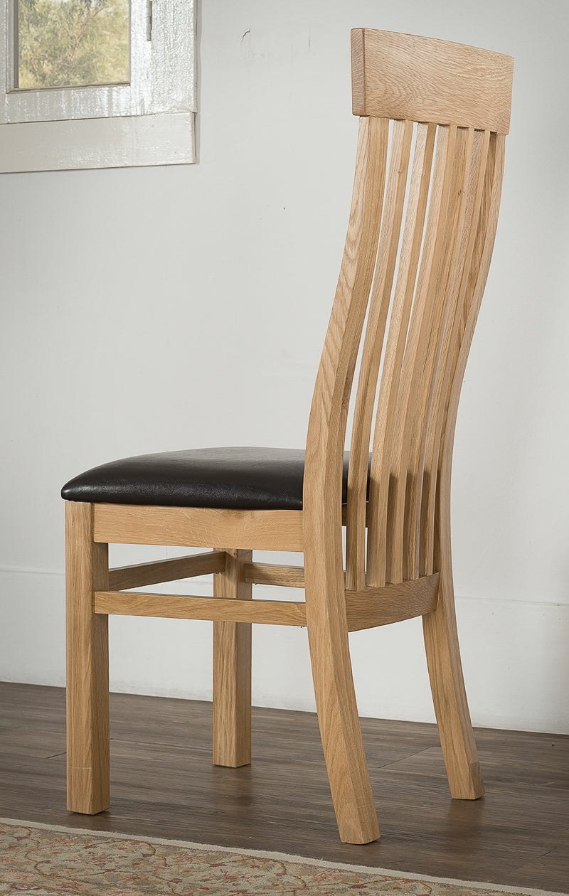 Your Home Style Dining Chairs Valeswood Pair of Valeswood Chairs - PU Seat Pad
