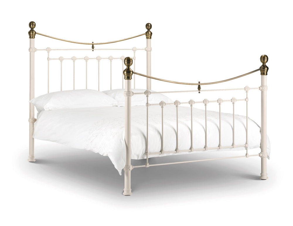 Julian Bowen Bed Victoria 135cm Double Bed - Stone White