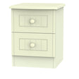 Welcome Furniture Bedside Table Warwick 2 Drawer Bedside Locker Cream WAR005