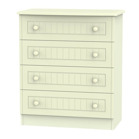 Welcome Furniture Chest of Drawers DefaultTitle Warwick 4 Drawer Chest of Drawers Cream WAR011