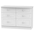 Welcome Furniture Chest of Drawers DefaultTitle Warwick 6 Drawer Midi Chest of Drawers White WAR015