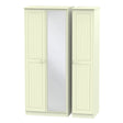 Welcome Furniture Wardrobe DefaultTitle Warwick Triple Mirror Wardrobe Cream WAR137
