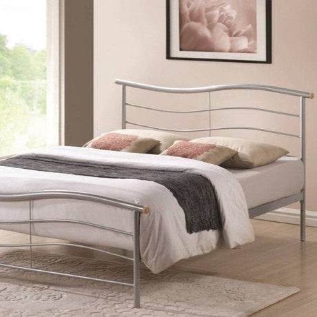 Time Living Bed Frame Waverley Silver Metal Bed Frame