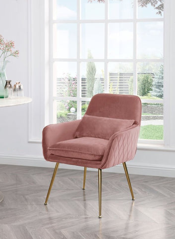 Jess Pink Velvet Accent Chair