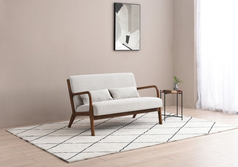 Kyoto Sofa Leto Natural Woven Chenille Inca 2 Seater