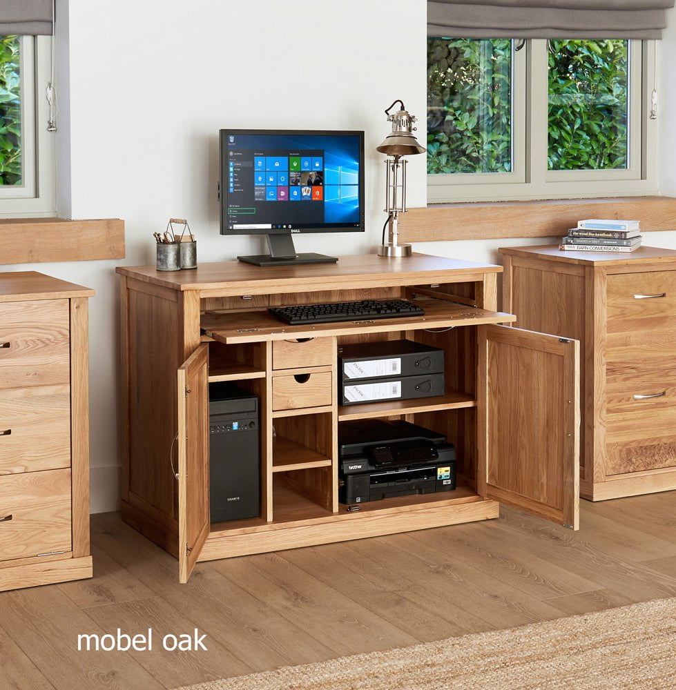 Baumhaus Desk Mobel Oak Hidden Home Office