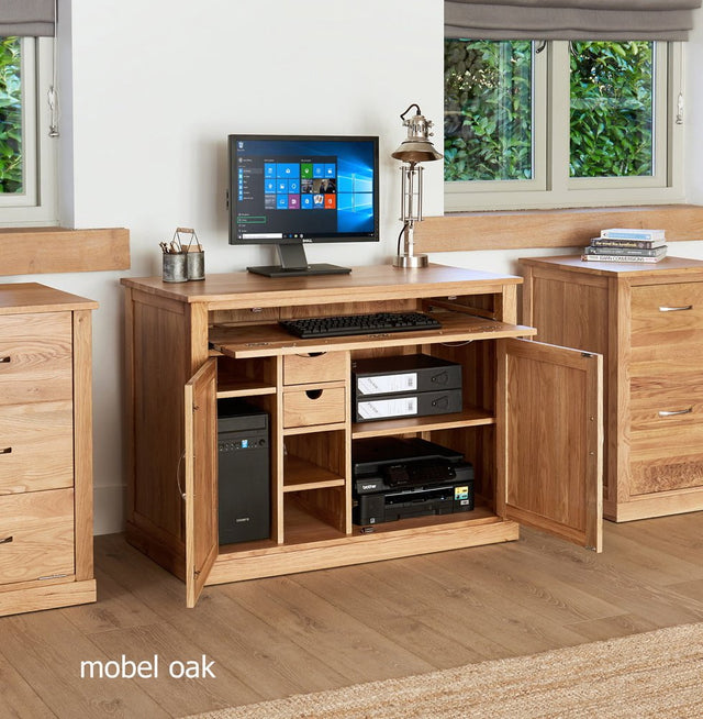 Baumhaus Desk Mobel Oak Hidden Home Office
