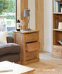 Baumhaus Lamp Table Mobel Oak Three Drawer Lamp Table