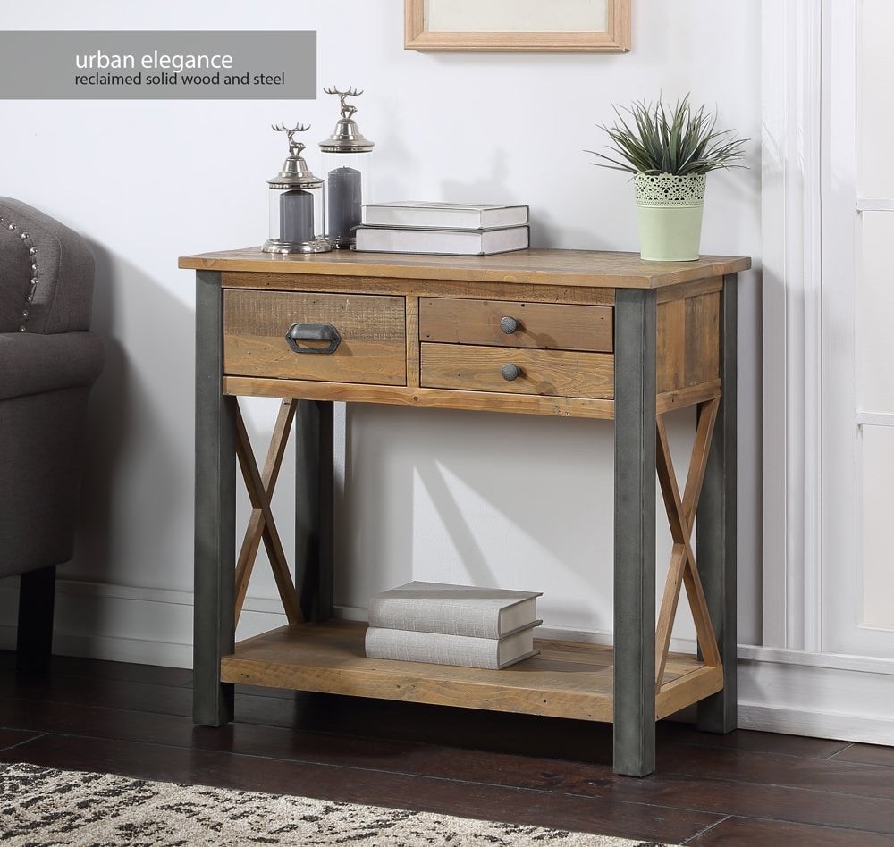 Baumhaus Console Table Urban Elegance Reclaimed Small Console Table