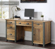 Baumhaus Desk Urban Elegance Reclaimed Twin Pedestal Home Office Desk