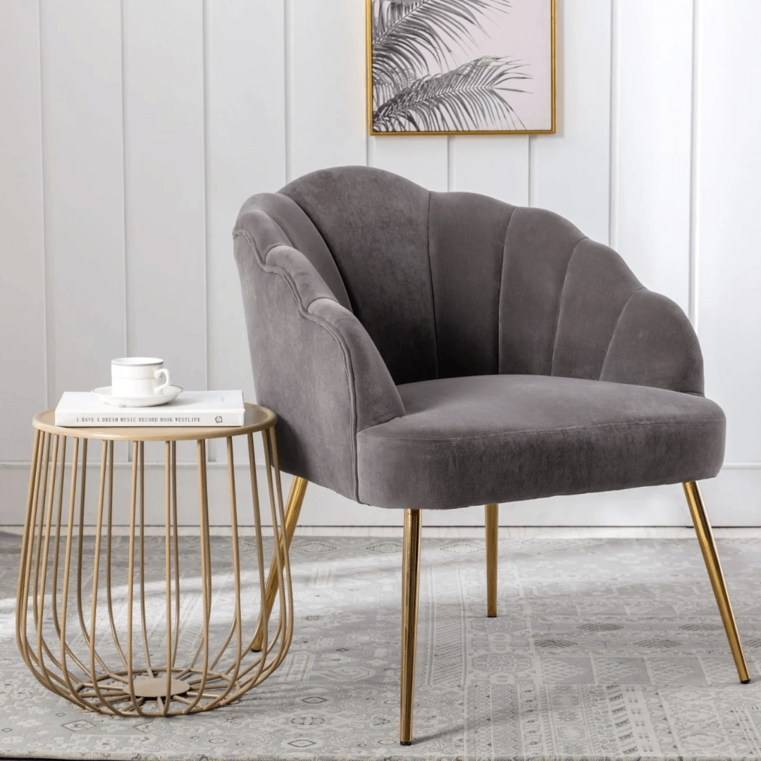 A grey conservatory chair.